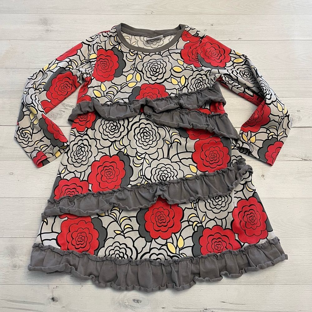 Hanna Andersson‎ ruffle floral dress 120 6/7